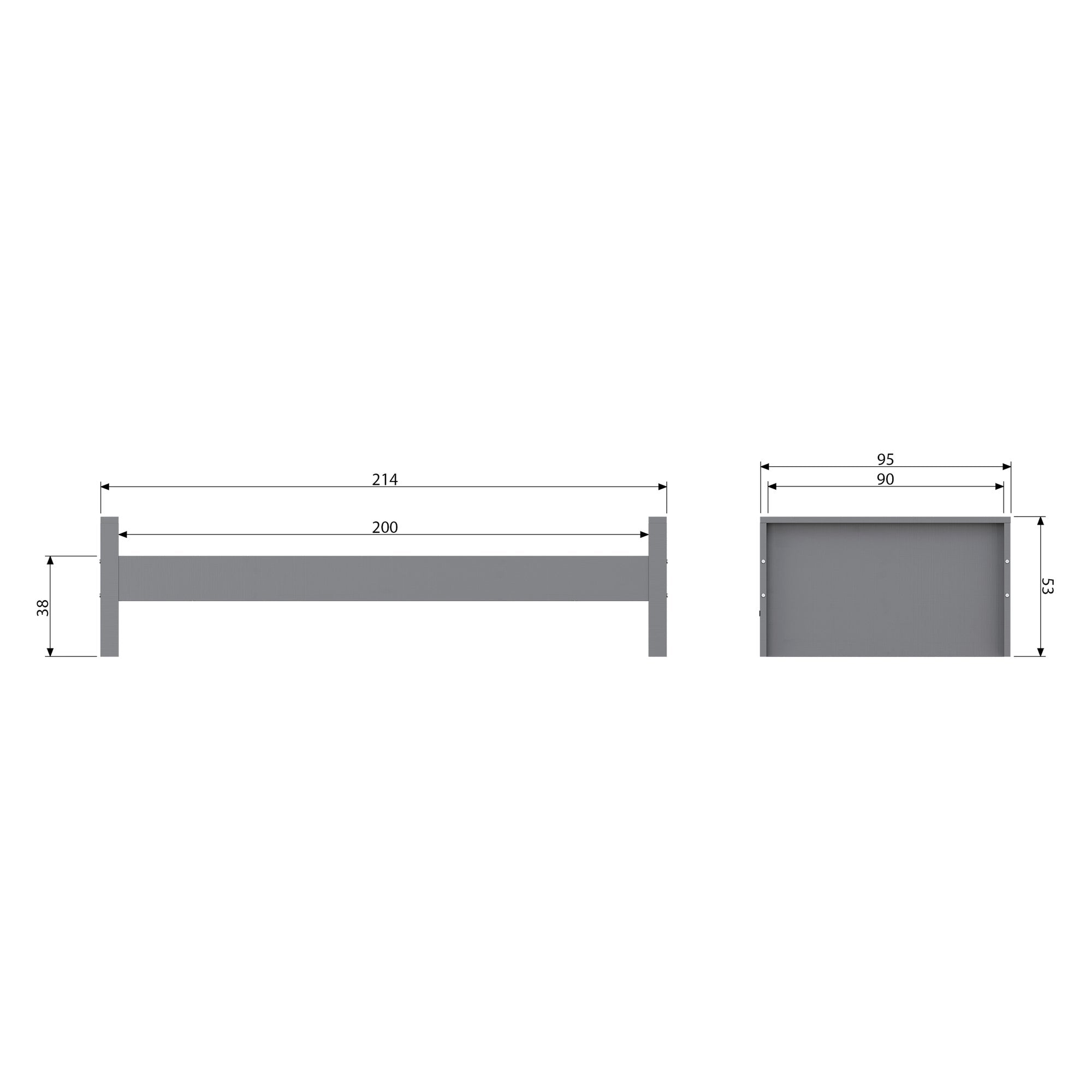 WOOOD Morris Bed Incl. Bedlade|Lattenrol - Grenen - Leem - 90x200