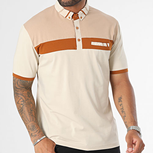 Polo Manches Courtes Beige