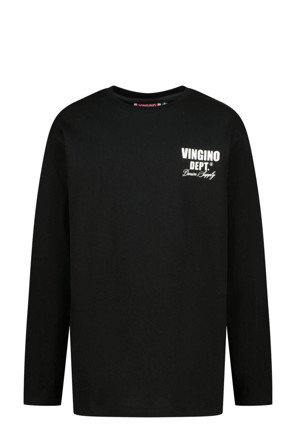 Vingino longsleeve Basic met printopdruk zwart