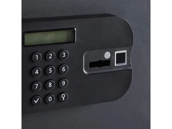 Yale YSFB/250/EB1, Bærbar pengeskab, Sort, Kode, Fingeraftrykslæser, Nøgle, 20,5 L, Gulv/væg, 250 mm