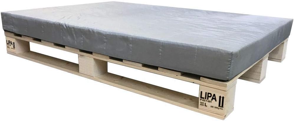LIPA Bett Palettenbett 140 x 200 cm Massivholzbett Holzbett 140cm Holz Bettgestell (140x200)