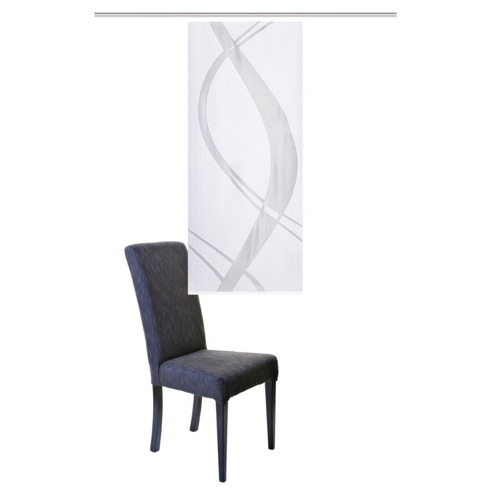 Schiebevorhang TIBASO - weiß-transparent - 57x145 cm