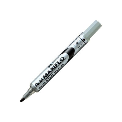 Pentel MAXIFLO - Pack de 12 marqueurs effaçables - pointe ogive - noir