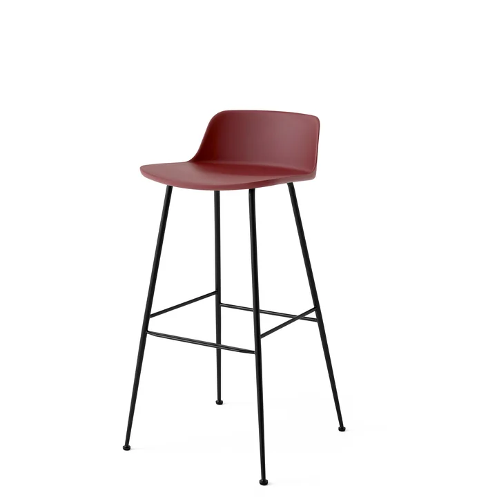 &Tradition - Rely HW86 Barstuhl, red brown / schwarz
