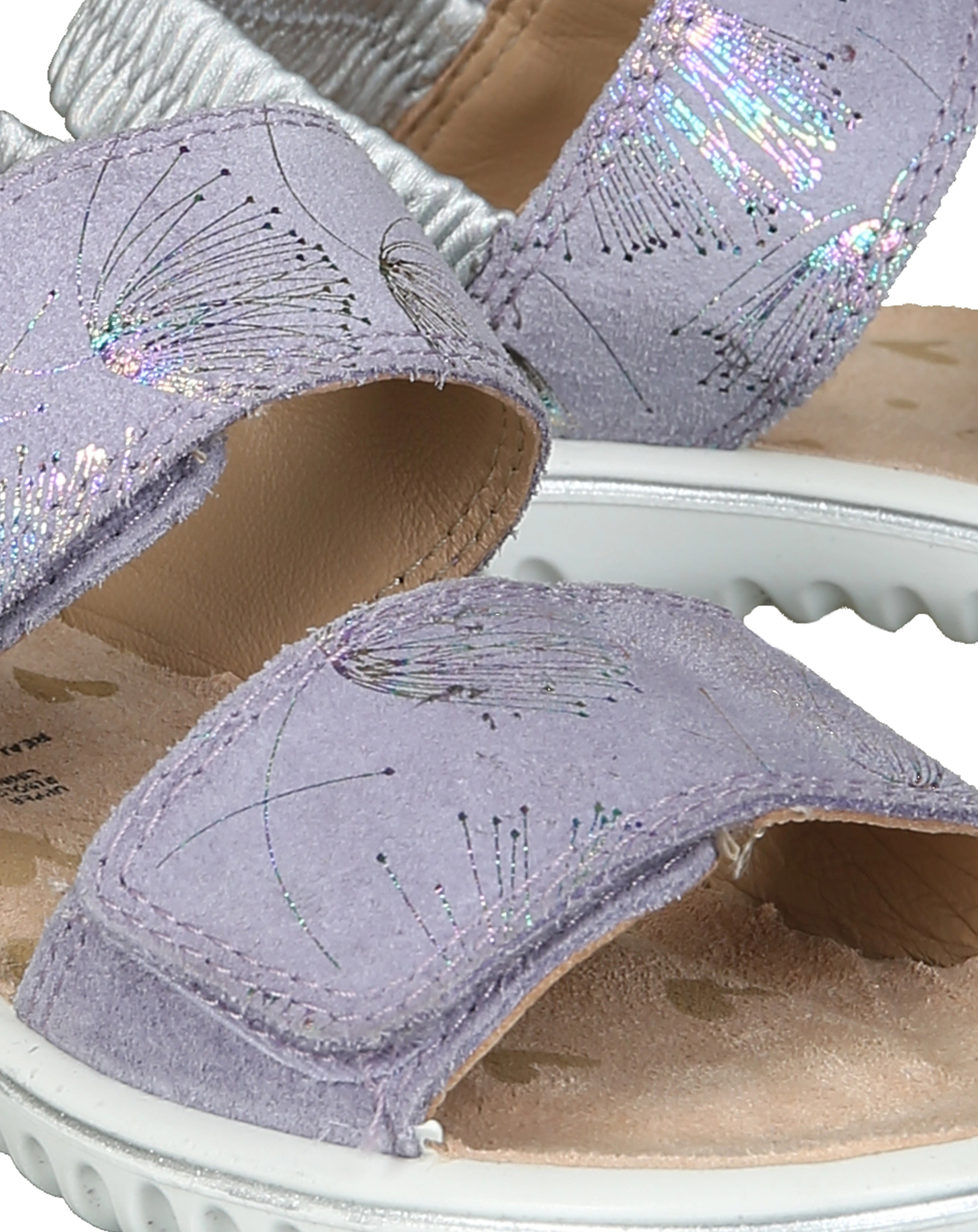 Leder-Klettsandalen SPARKLE GIRL in lila