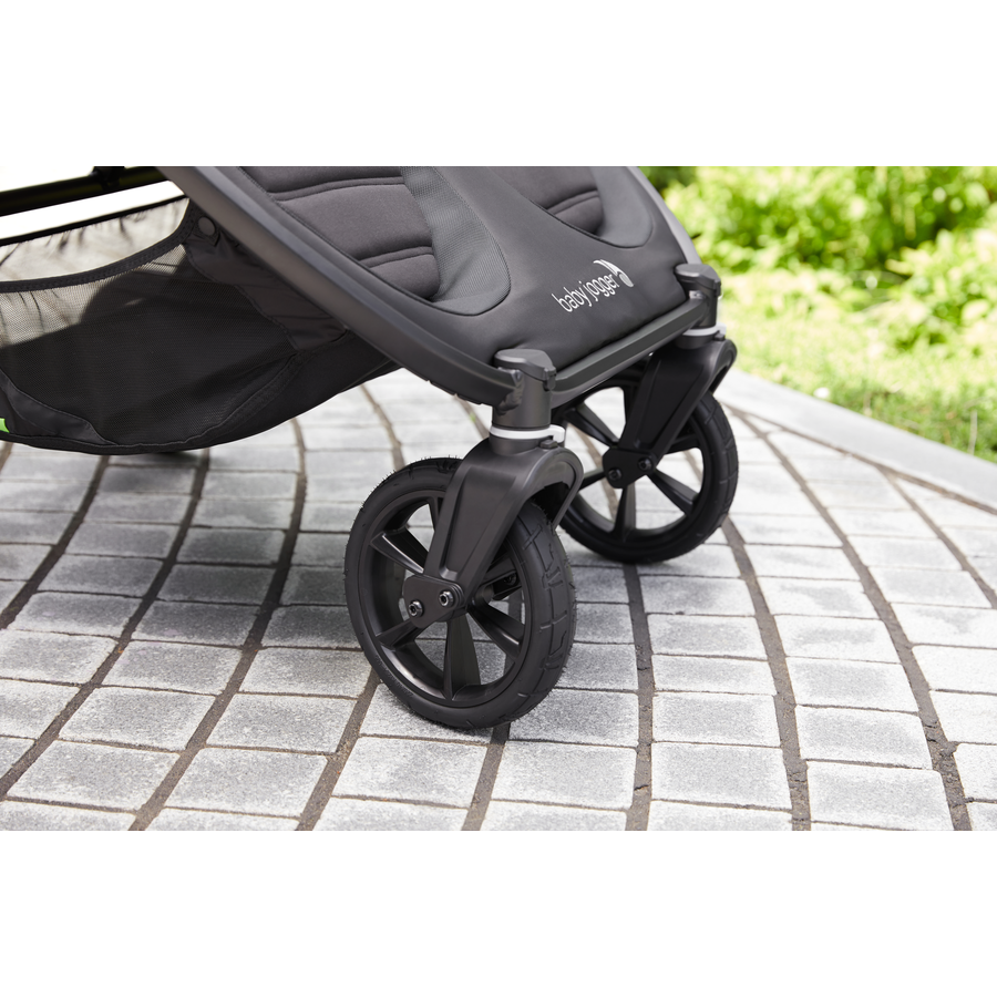 baby jogger Geschwisterwagen City Mini GT2 Double Jet schwarz inklusive Babywanne Mini GT2 Double, 1 x Sicherheitsbügel und Wetterschutz