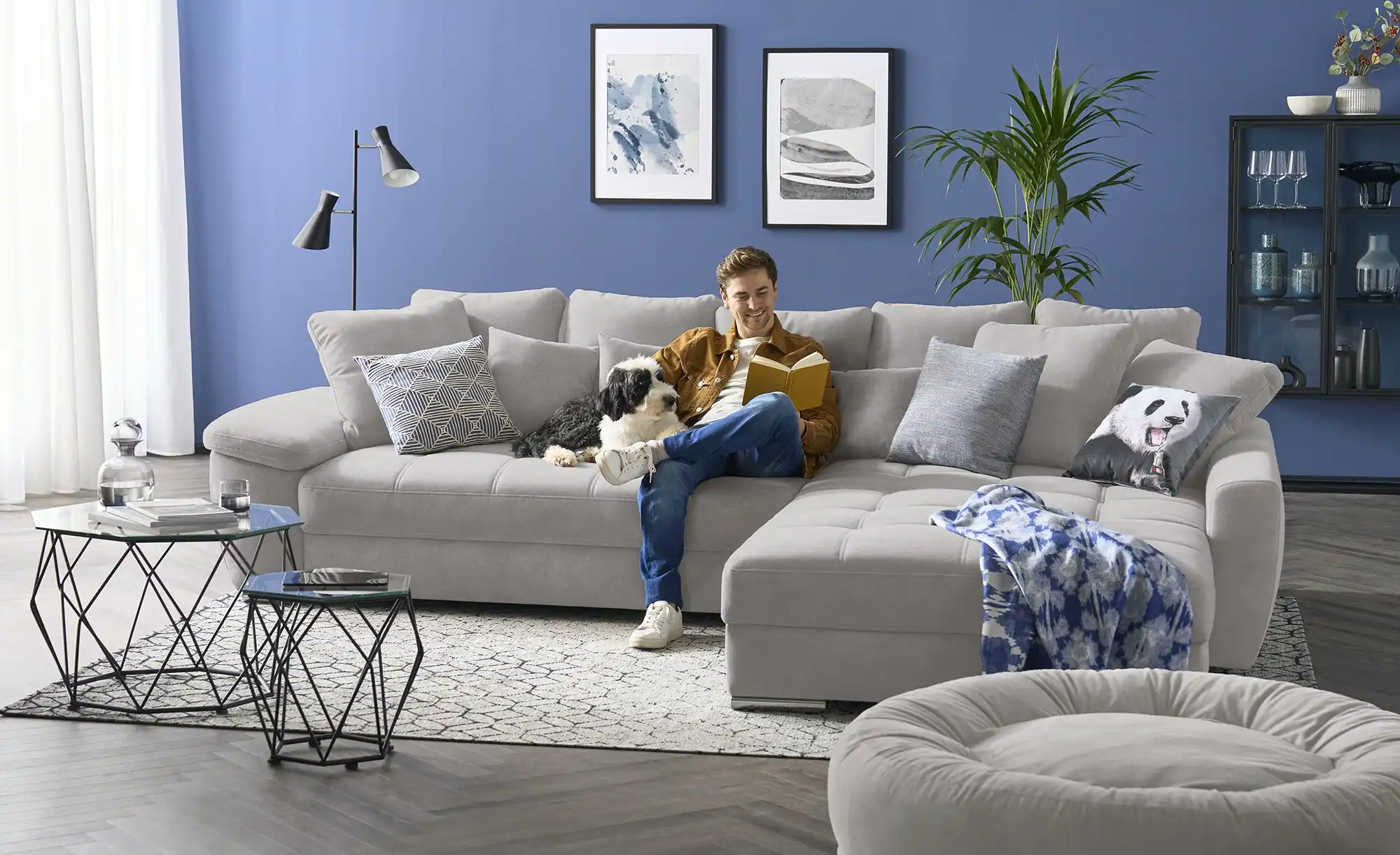 bobb Ecksofa  mit pflegeleichtem Bezugsstoff  Farina