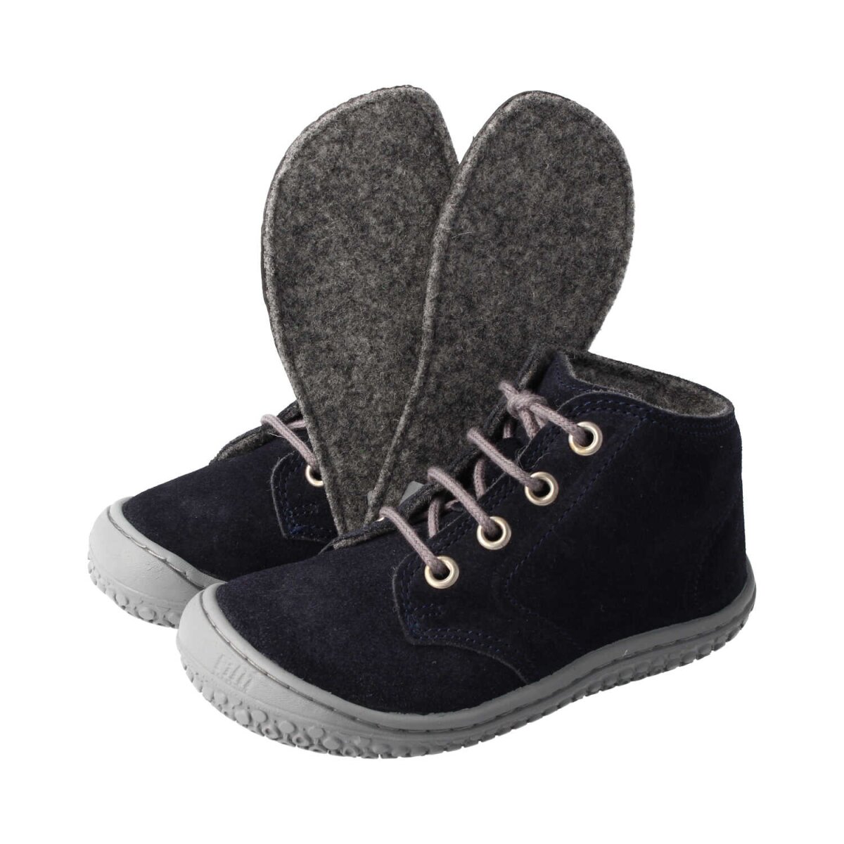 SL40011-F2 navy SQUIRREL velours fleece laces Weite/S