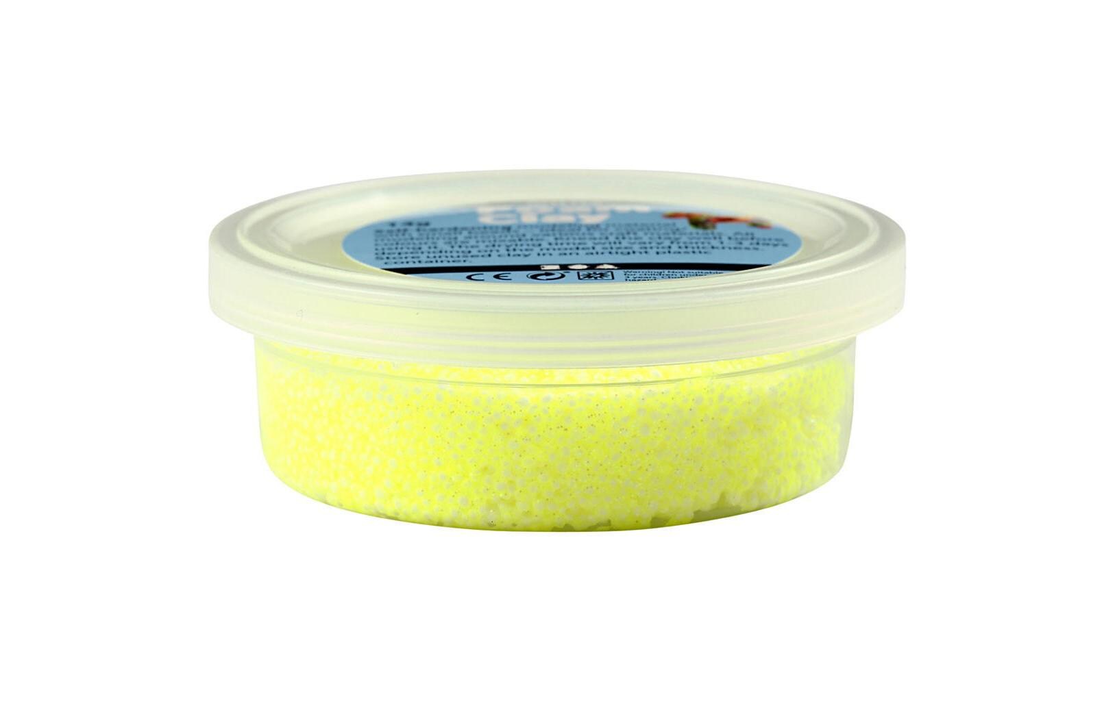 Modellier-Set Foam Clay 6 x 14 g Gelb/Pink/Hellblau/OrangeSelbsthärtende Modelliermasse mit winzigen Styroporkügelchen