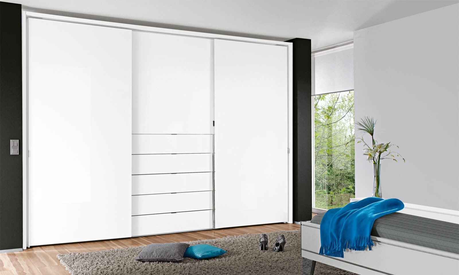 STAUD Kleiderschrank VISIO 249 x 222 x 68 cm in Weiß