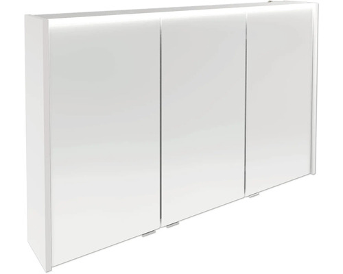 FACKELMANN Verona spiegelkast, 110 x 16 x 68,3 cm, wit, 3-deurs, LED, IP20
