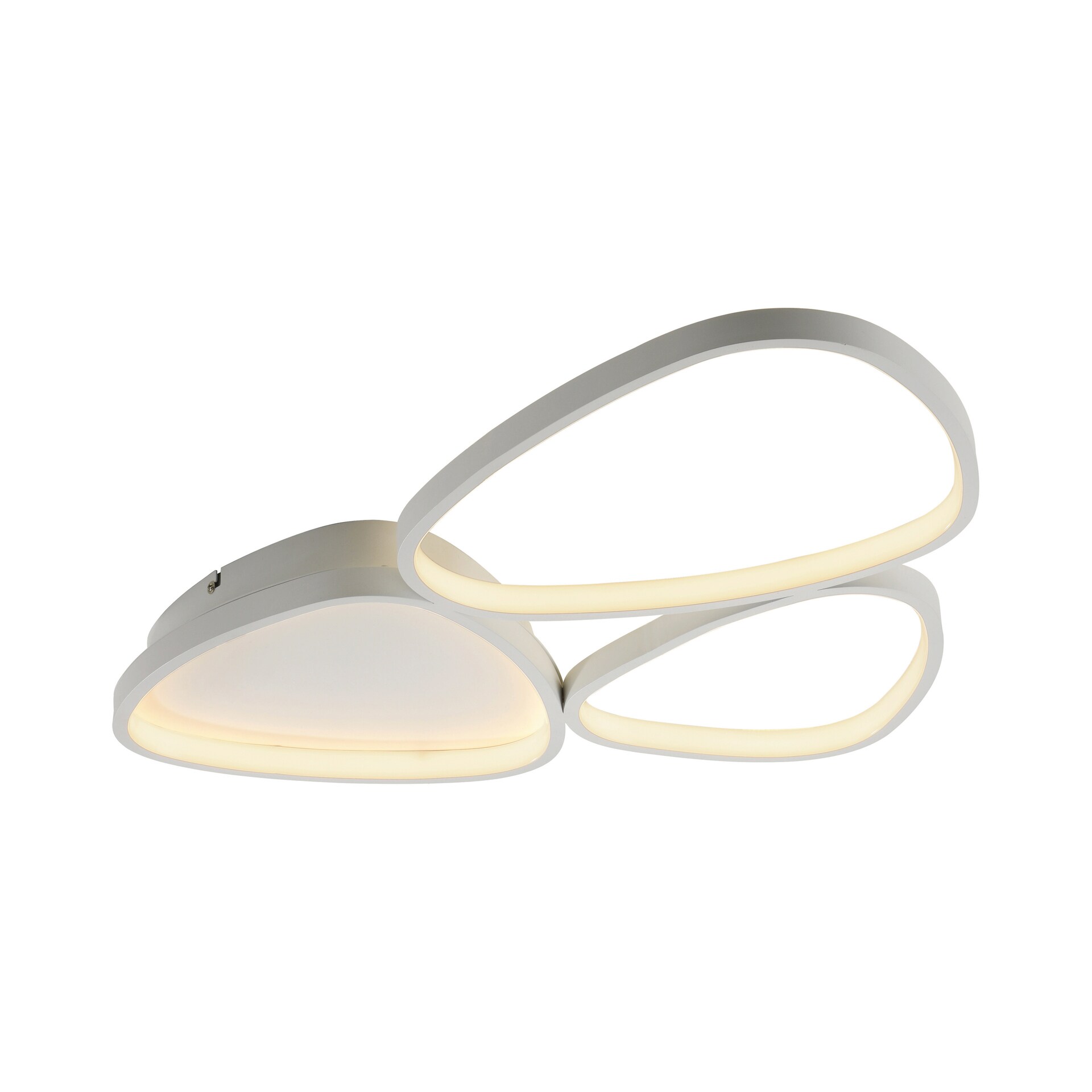 JUST LIGHT LED Deckenlampe PEBBLES 69,5 x 46,5 cm weiß