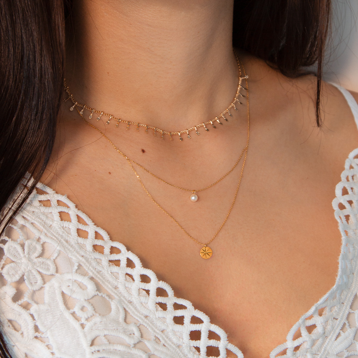 Collier plaqué or 38 à 42 cm