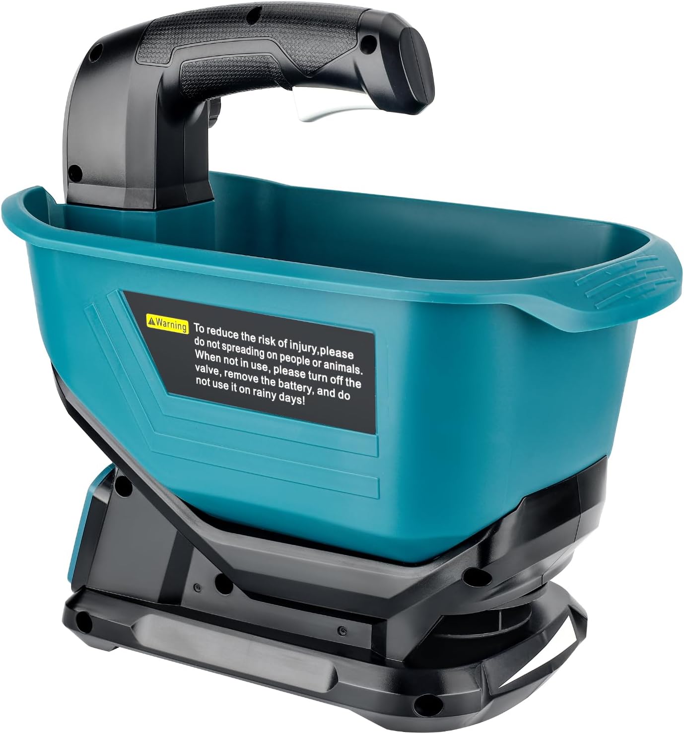 Salzstreuer für Makita 18 V LXT Li-Ion-Akku, handlicher Samen- und Dünger-Streuer Ganzjährige Abdeckung für Grassamen, Steinsalz, Eisschmelzen (nur Werkzeug)