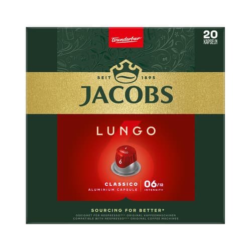 Jacobs Lungo 6 Classico, 20 Nespresso kompatible Kapseln
