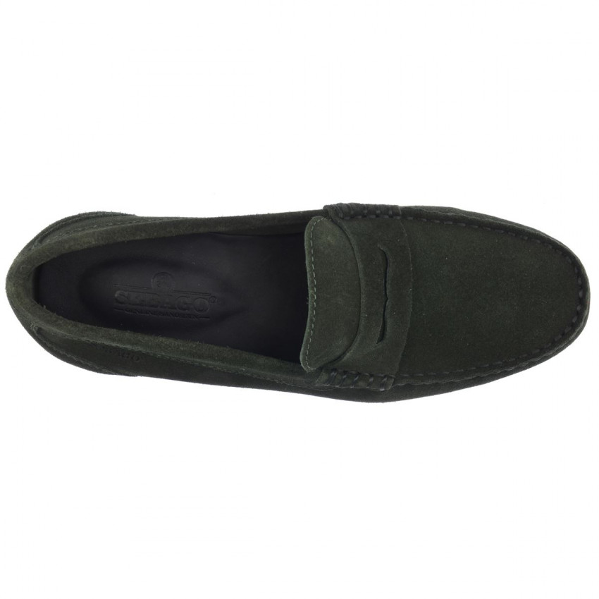 BYRON SUEDE Green Dark Depths MOCASSIN-Mocassin pour homme en cuir suede