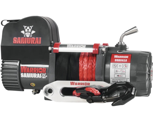 Warrior Short Drum 9500LB / 4,3 t 12V elektrische lier met synthetisch touw