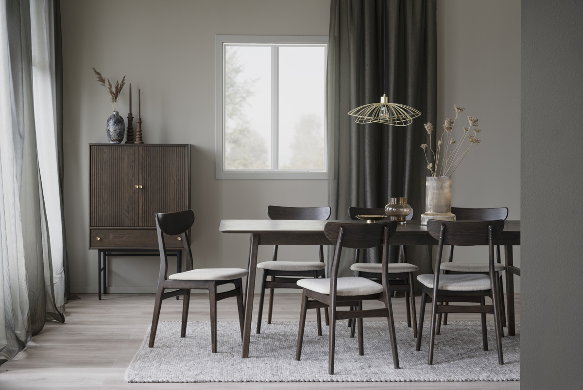 Eetkamerstoel Rodham - set van 2 Donker eiken - Beige