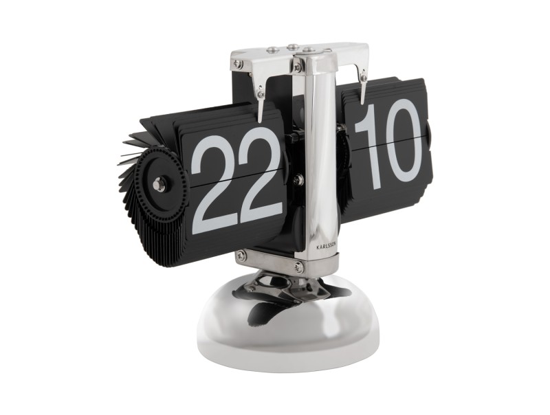 Table Clock Small Flip KA5955BK Black