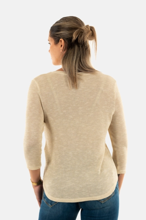 Tee shirt manches longues only holly pumice stone gold lurex