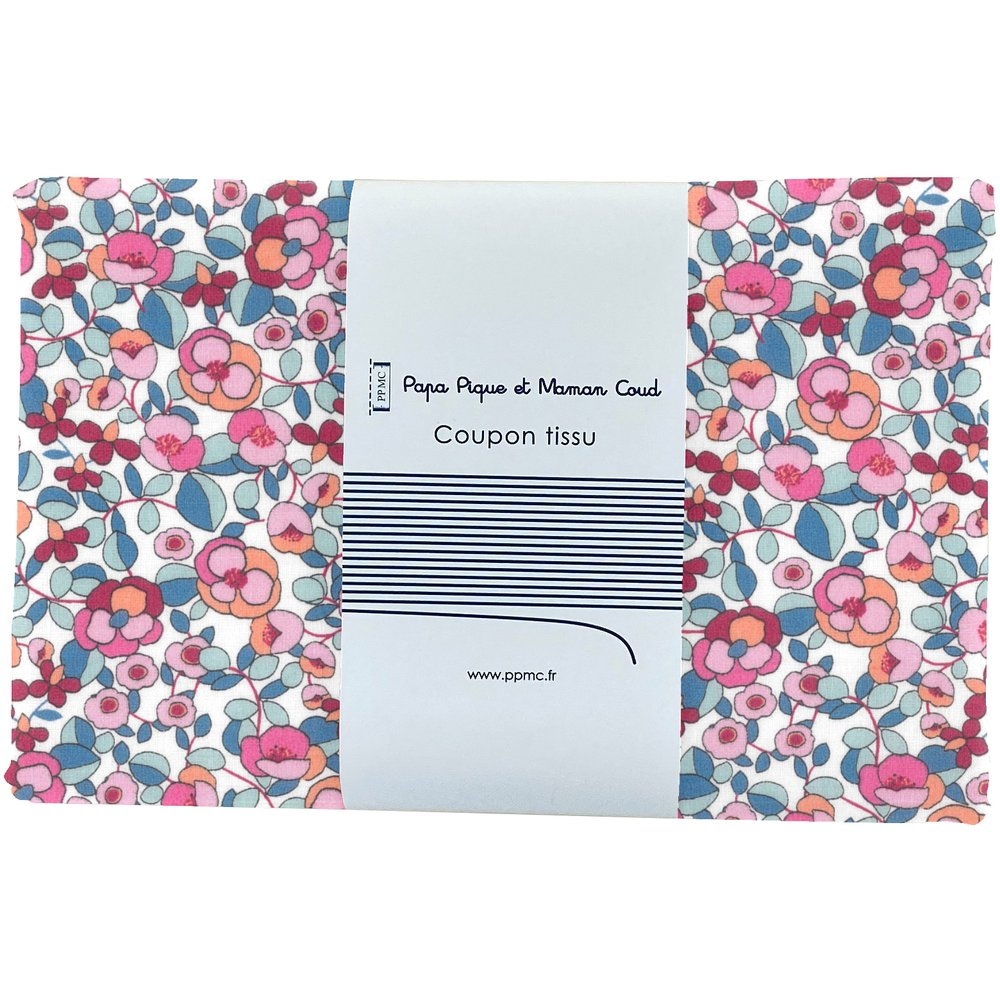 Coupon Tissu 1 M Boutons Rose