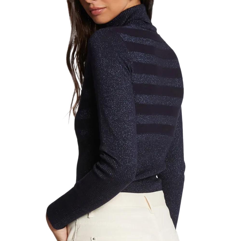 Morgan Pull Marine Brillant Femme Morgan Mentosa