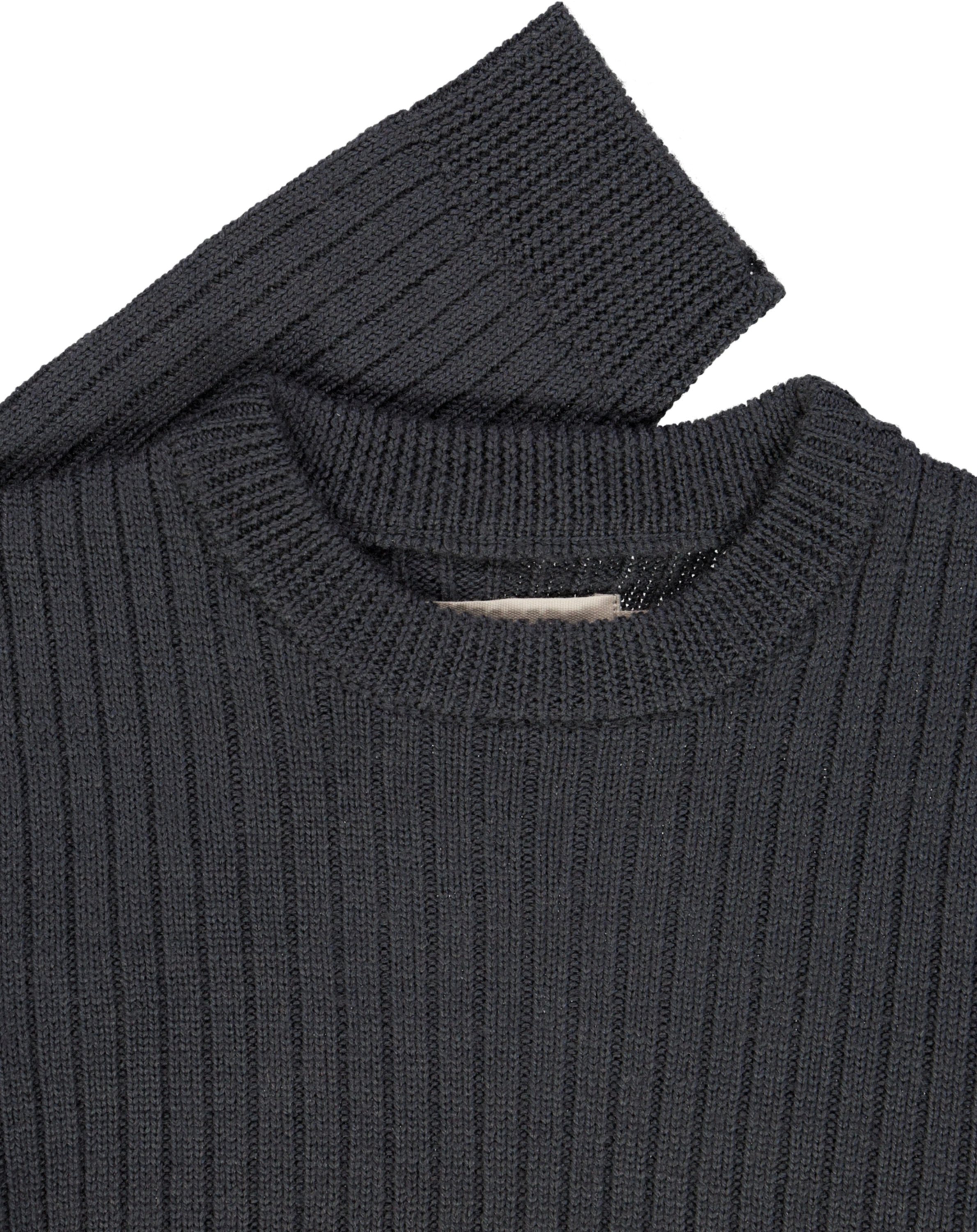 Woll-Strickpullover HARPER in black granite