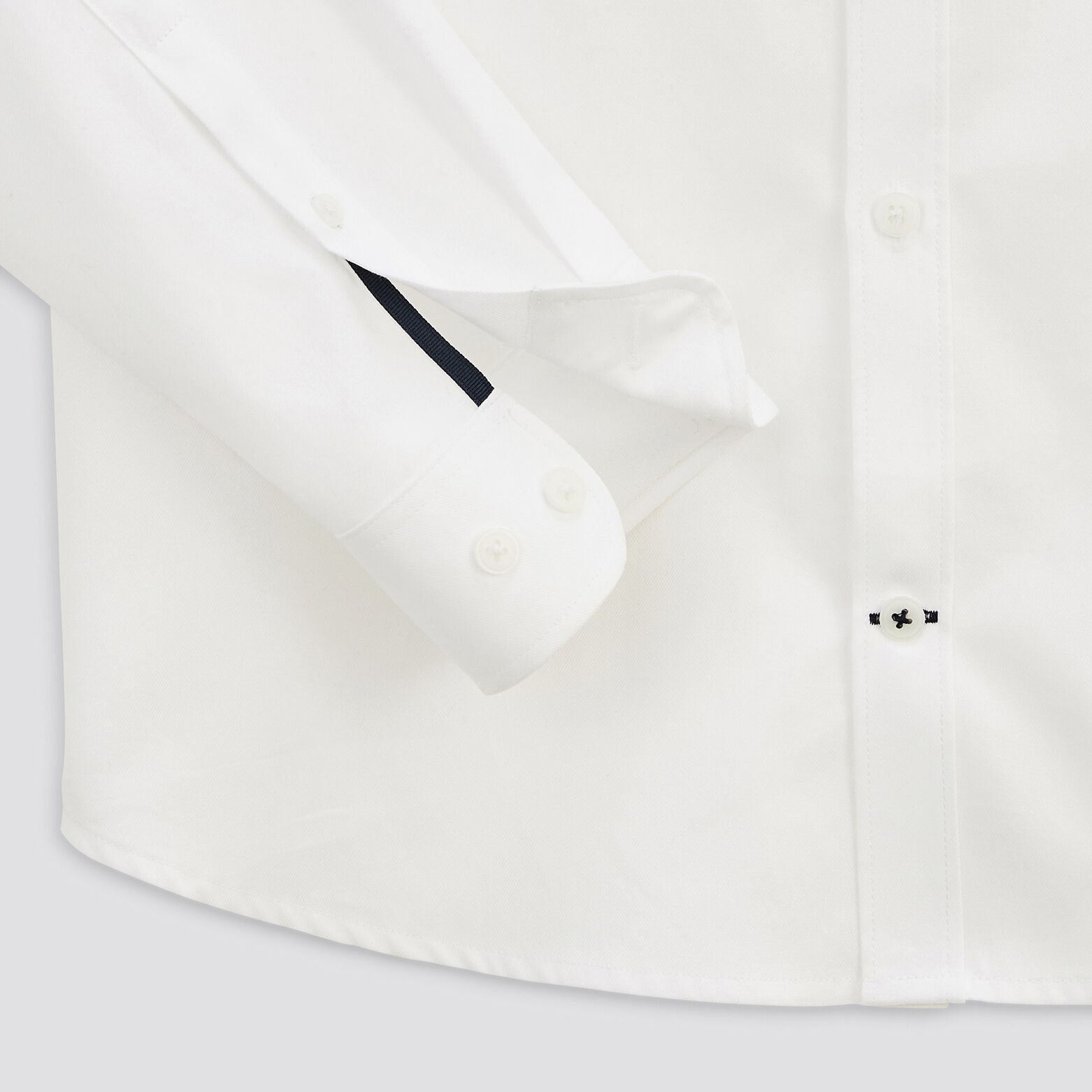 Chemise extra-slim repassage facile unie coton Blanc