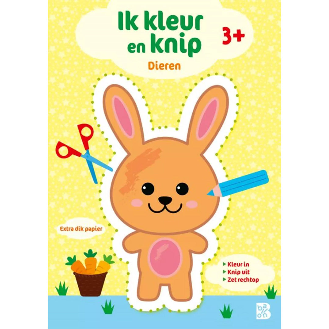 Uitgeverij ballon ik kleur en knip - dieren