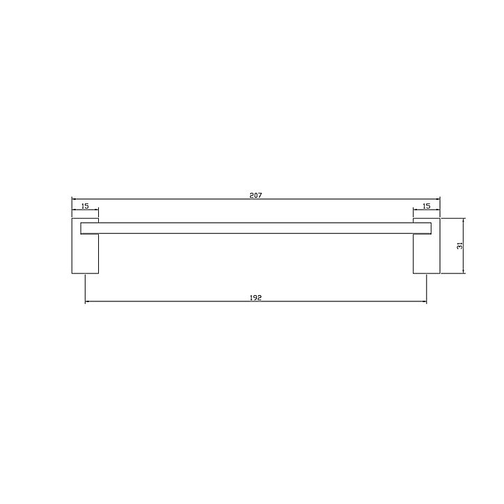 Poignée de meuble de cuisine GoodHome Mulco Transparent L. 20.7 cm, 2 pièces