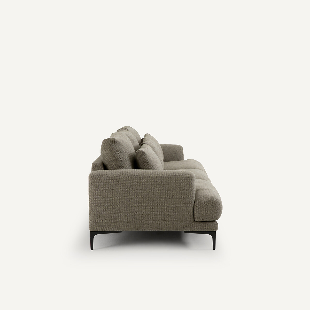 AM.PM<br>Sofá de 3 lugares com assento texturizado em linho viscose, Marsile
