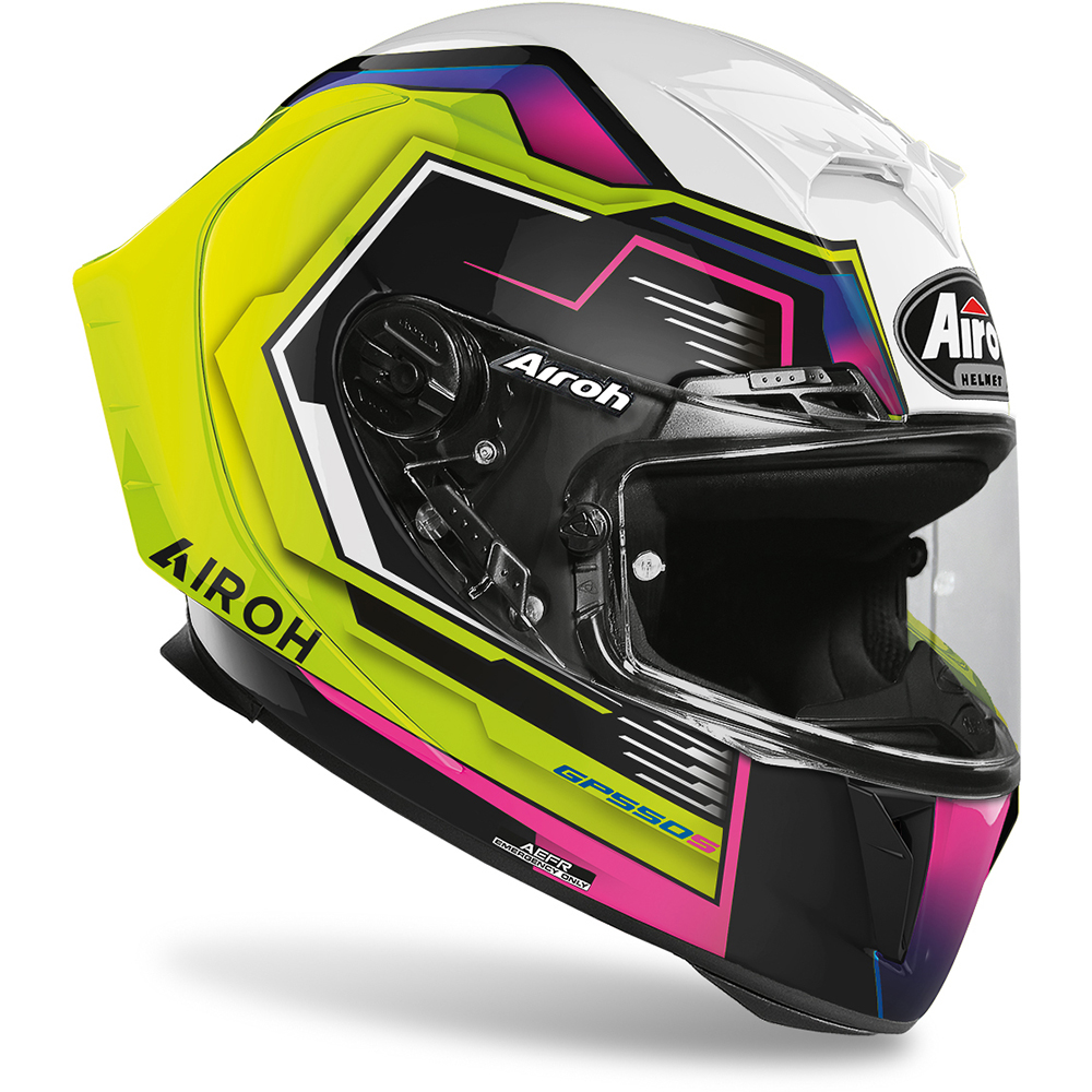 Airoh - Casque GP 550 S Rush Jaune / Blanc / Rose