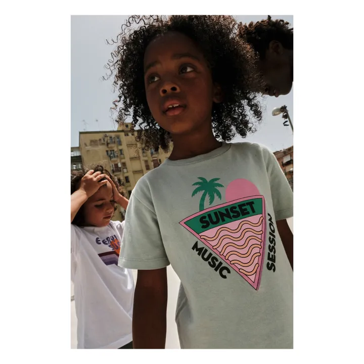 Hundred Pieces T-shirt Manches Courtes Coton Bio | Vert d'eau
