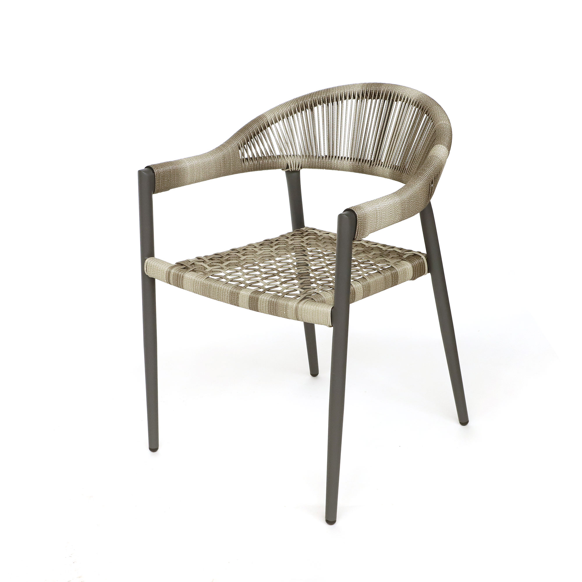 Armsessel 'Herder' aus Aluminium, anthrazit, natur, B 56 cm, L 58 cm, H 78 cm günstig bestellen