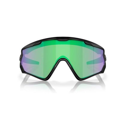 Lunettes de soleil Oakley WIND JACKET 2.0 MATTE BLACK PRIZM ROAD JADE - Noir / Vert