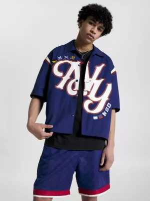 Camisa de manga curta com logotipo College NY