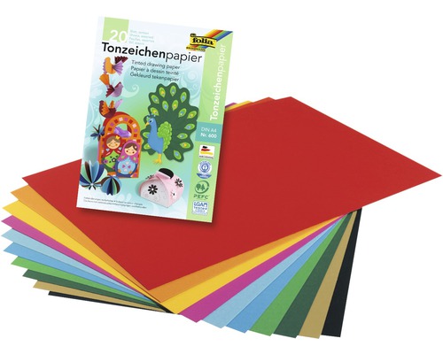 Gekleurd notitieblok DIN A4, diverse kleuren, 20 vel