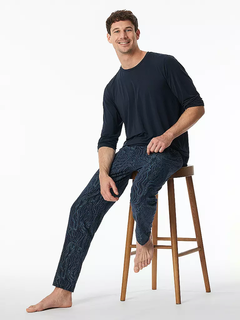 SCHIESSER Pyjama  blau