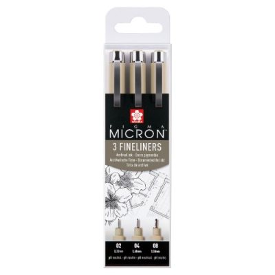 Sakura Pigma Micron Fineliner Pens Set Of 3