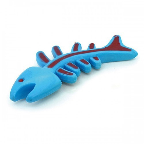 Brinquedo para cães com espinha dorsal em termoplástico azul