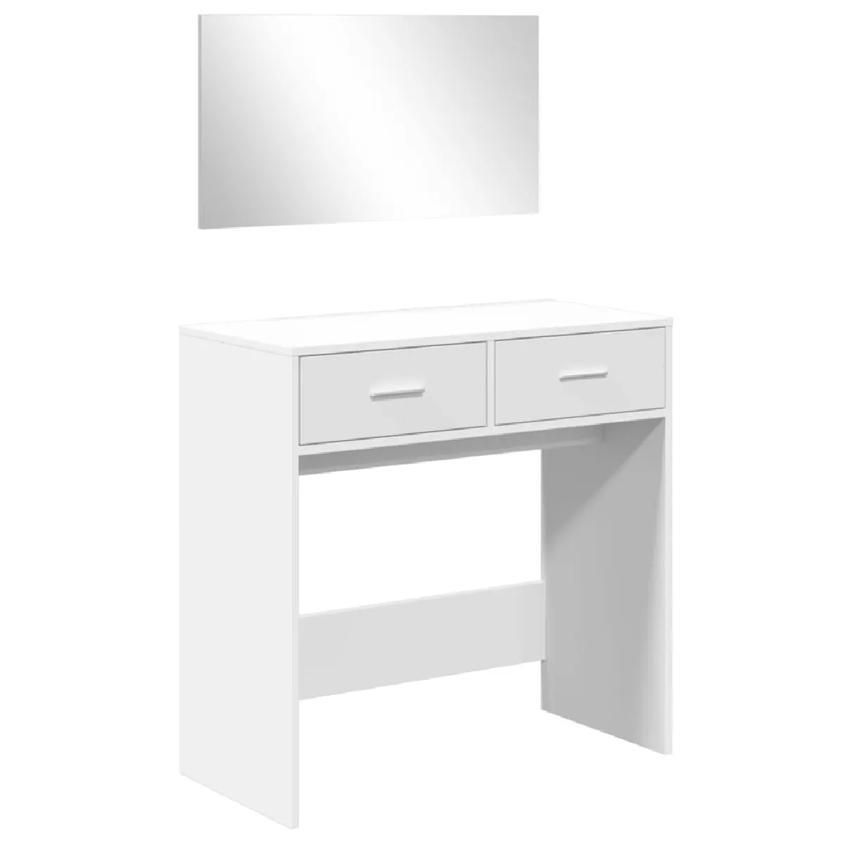 vidaXL Coiffeuse avec miroir - Blanc