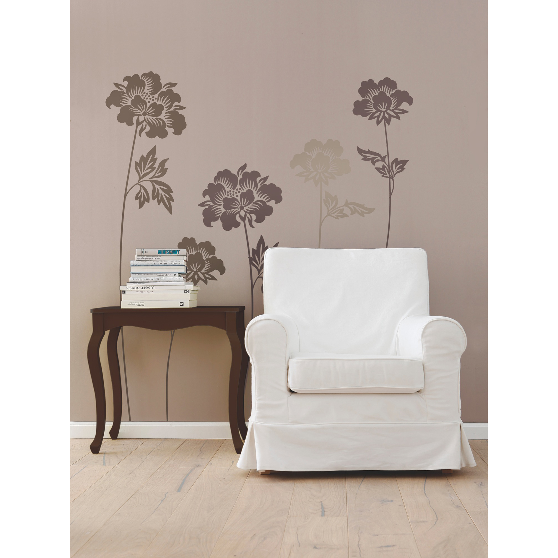 Wandtattoo GRACE - braun - 100x70 cm