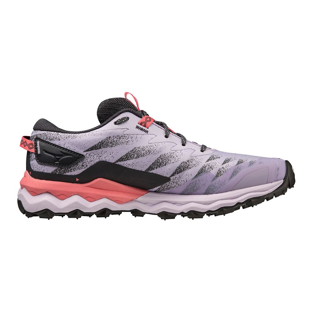 Mizuno WAVE DAICHI 7 - Chaussures trail Femme pastel lilac/wisteria/suncoral