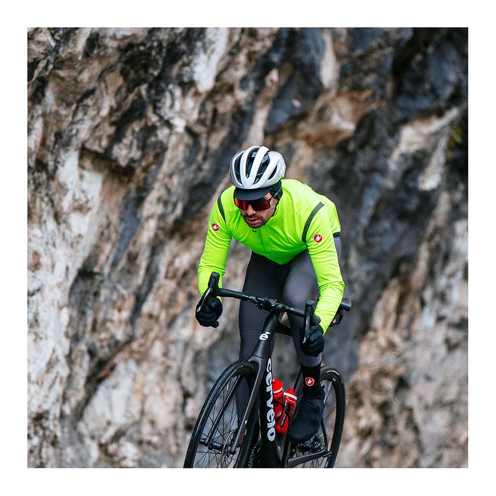 Castelli PERFETTO - Veste Homme electric lime/dark gray