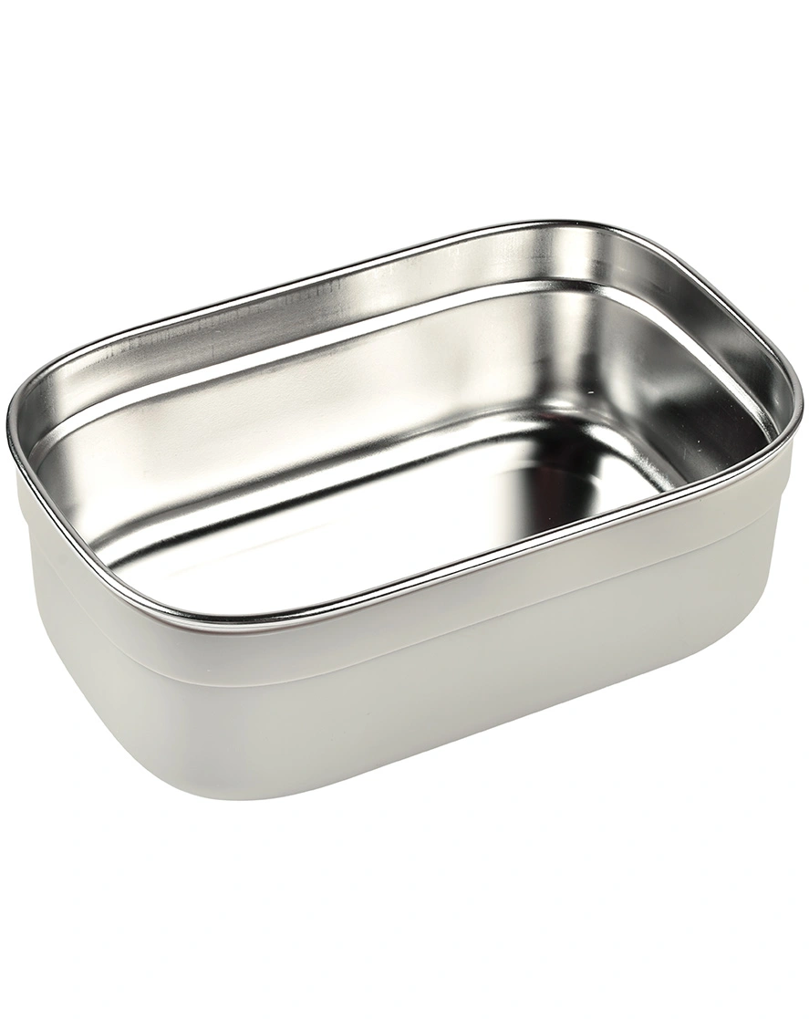 Edelstahl-Brotbox LUNCH mit Trenner in baltic blue