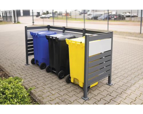 WESTMANN Planum opbergbox met 3 bakken, 250 x 90 x 120 cm, antraciet
