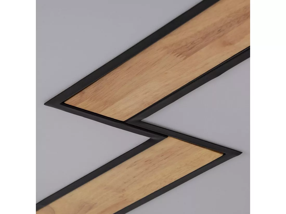 Plafonnier LED Carré Métal 35W CCT Sélectionnable Brusk 480x480 mm Noir