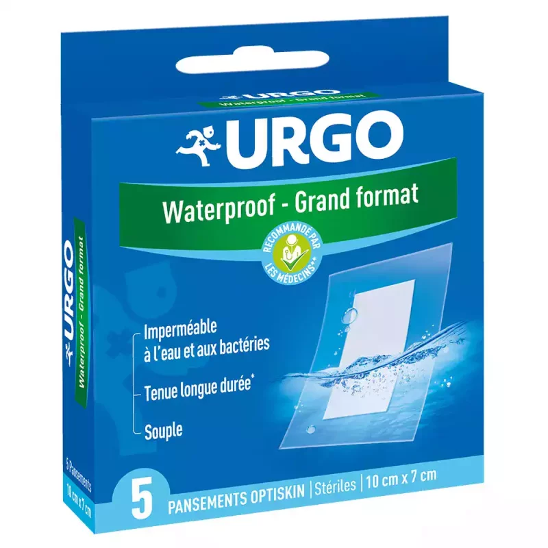 Pansement Waterproof - Imperméable Compresse anti-adhérente - Grand Format - 5 pansements