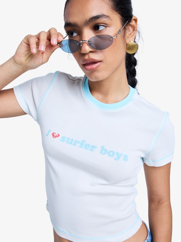 Sea You Later T-Shirt ajusté Bleu Femme