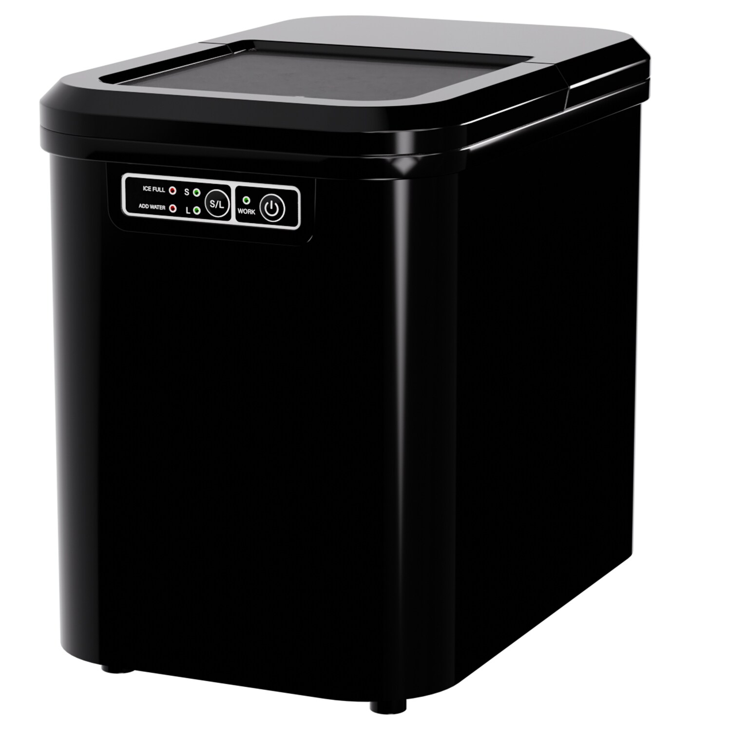 TroniTechnik® Eiswürfelmaschine Eiswürfelbereiter, Ice Maker, 12kg/24h, 2,2 Liter Wassertank, 2 Größen, Selbstreinigung, schwarz